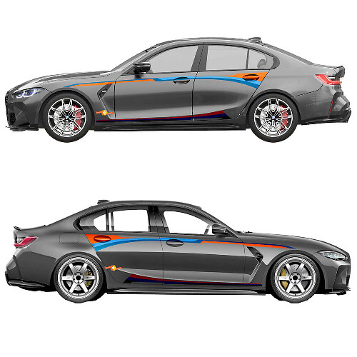 Adesivo in Vinile Strisce Laterali M Performance per BMW M3 G80 1
