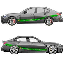 Adesivo in Vinile con Scritta M Performance a Strisce per Porte Laterali Fianchetto per BMW M3 G80 2