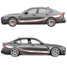 Adesivo in Vinile con Scritta M Performance a Strisce per Porte Laterali Fianchetto per BMW M3 G80 3