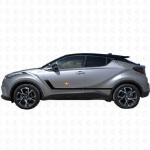 Adesivi Vinile Strisce Gemelle Lato Porta Decalcomania Per Toyota C-HR 2014 3