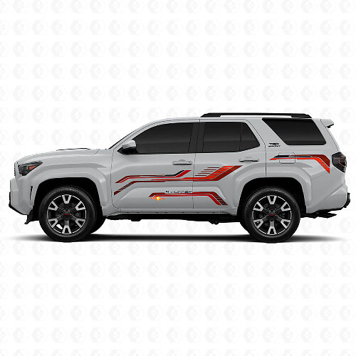 Adesivi in Vinile a Strisce Laterali Stile Techno per Toyota 4Runner