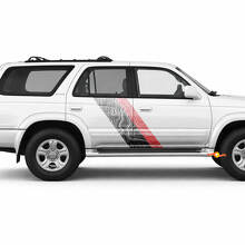 Adesivi Laterali in Vinile con Doppie Strisce Stile Mappa Topografica per Toyota 4Runner 1995-2002 2