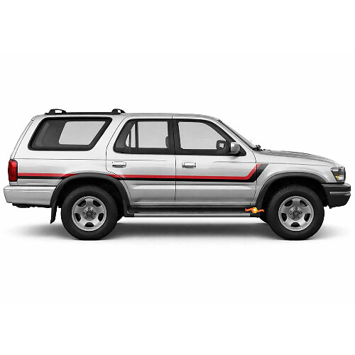 Adesivi in Vinile Laterali a Doppia Striscia Stile Heritage per Toyota 4Runner 1989-1995