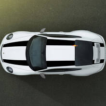 Kit di Adesivi in Vinile a Doppia Striscia Larga per Cofano, Tetto e Bagagliaio per Porsche 911R_3