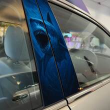 Adesivo in Vinile per Porte a Montante Stile Grande Squalo Bianco 2