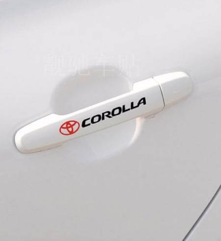 Set di Adesivi in Vinile per Maniglia Porta Toyota Corolla
