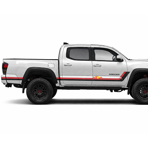 Adesivi Decalcomanie Laterali in Vinile a Doppia Striscia Stile Heritage per Tacoma 2015-2023 1