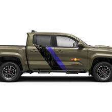 Adesivi Laterali in Vinile Doppie Strisce Stile Mappa Topografica per Tacoma 2023+ 3