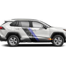 Adesivi in Vinile Strisce Laterali Porta Stile Mappa Topografica per Toyota RAV4 2019-2025 2