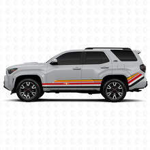 Adesivi in vinile con linee curve stile techno per parafango laterale posteriore per Toyota 4Runner 3
