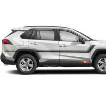 Adesivi Vinile Doppie Strisce Porta Laterali per Toyota RAV4 2019-2025 3