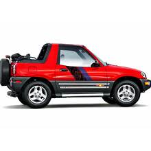 Adesivi in Vinile Strisce Laterali Stile Carta Topografica per Toyota RAV4 1994-2000 3