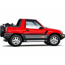 Adesivi in vinile a strisce gemelle per porta Laterale per Toyota RAV4 1994-2000 3