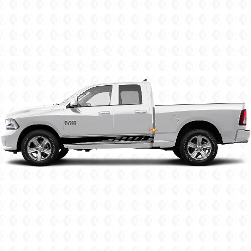 Adesivo Vinile a Strisce Forate Laterale Porta Grafica per Dodge Ram 1500 2011-2018