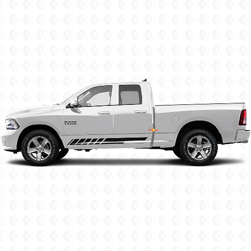 Adesivo Vinile Strisce a Scacchi per Modanatura Porta Lato per Dodge Ram 1500 2011-2018