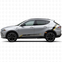 Adesivo in Vinile Strisce Gemelle Sottoscocca Laterale Posteriore per Dodge Hornet 2023+ 2