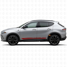 Adesivo in Vinile con Strisce Curve a Scacchi per Minigonne per Dodge Hornet 2023+ 3