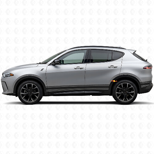 Adesivo in Vinile con Linee Diritte per Battitacco Laterale per Dodge Hornet 2023+ 1