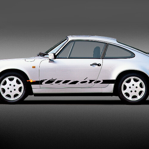Adesivo in Vinile con Scritta Turbo a Striscia Laterale per Porsche 911