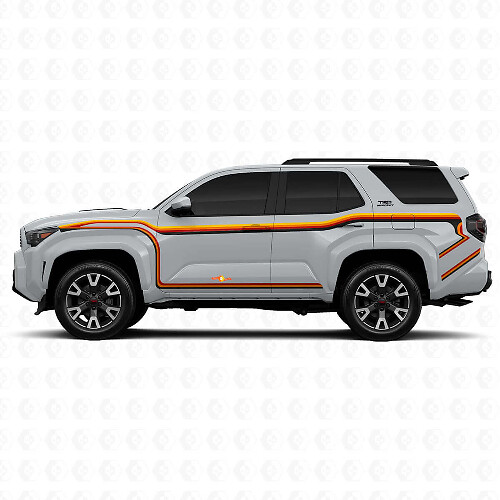 Adesivo Vinile Laterale Intero con Linee Curve Continue per Toyota 4Runner 1