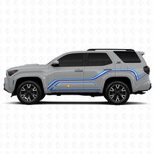 Adesivo in Vinile con Linee Grafiche Curve per Lato Intero per Toyota 4Runner 2
