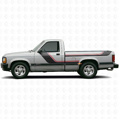 Kit di adesivi laterali a strisce doppie per Dodge Dakota 1987-1996 1