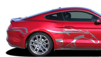 Side Horse STEED Vinyl Graphic Pony Stripe Decal Vinyl per Ford Mustang 2015