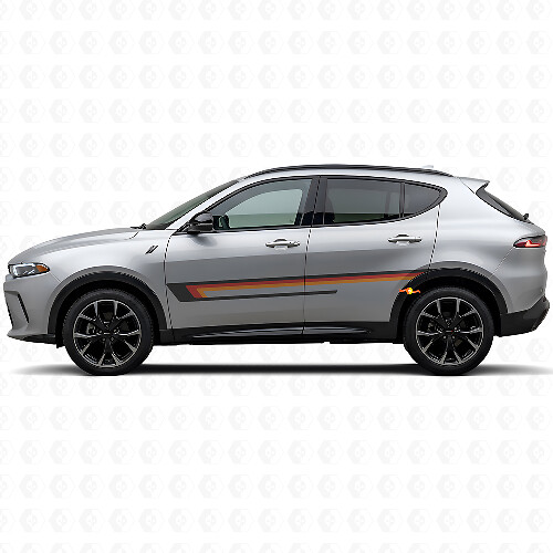 Adesivo Vinile Laterale a Tre Strisce per Porta per Dodge Hornet 2023+ 1