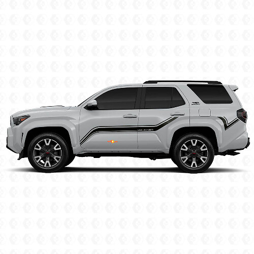Adesivi in vinile con strisce laterali curve per Toyota 4Runner