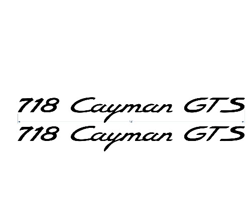 Coppia adesivi laterali per porte per Porsche 718 Cayman GTS