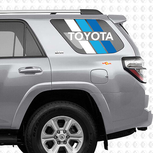 Adesivi in Vinile a Strisce Stile Retrò per la Finestra Laterale Posteriore Toyota 4Runner