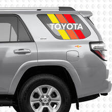 Adesivi in Vinile a Strisce Stile Retrò per la Finestra Laterale Posteriore Toyota 4Runner_2