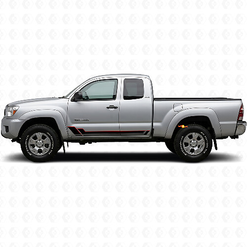 Kit di Adesivi in Vinile a Strisce Gemelle per Minigonne Toyota Tacoma 2004-2015 1
