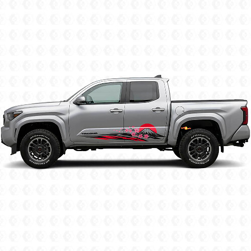 Adesivo Vinile Laterale con Grafica Sakura Giapponese per Toyota Tacoma 2023+ 1