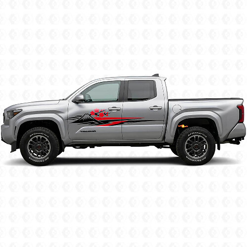 Kit adesivi laterali in vinile con grafica Sakura giapponese per Toyota Tacoma 2023+ 1