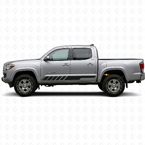 Kit di adesivi in vinile a strisce a scacchiera per pannelli sottoporta Toyota Tacoma 2015-2023 1
