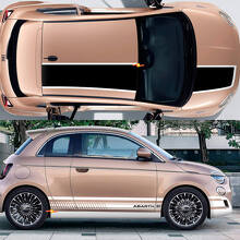 Kit adesivi in vinile strisce da corsa per cofano, tetto e fiancate per Fiat 500 Abarth 2