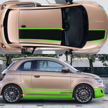 Kit adesivi in vinile strisce da corsa per cofano, tetto e fiancate per Fiat 500 Abarth 3