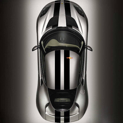 Kit di adesivi in vinile con doppie strisce per cofano, tetto e bagagliaio per Lotus Elise 2008 1