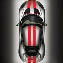 Kit di adesivi in vinile con doppie strisce per cofano, tetto e bagagliaio per Lotus Elise 2008 3