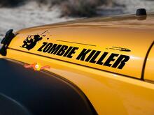 Coppia cappuccio zombie killer proiettile JEEP WRANGLER RUBICON DODGE TRUCK FJ CRUISER adesivo decalcomania in vinile 2