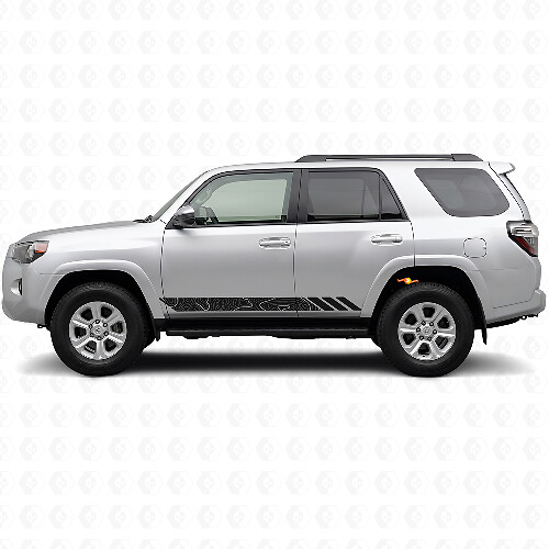 Adesivo Vinilico Strisce Stile Topografico per Porte Toyota 4Runner 2009-2024