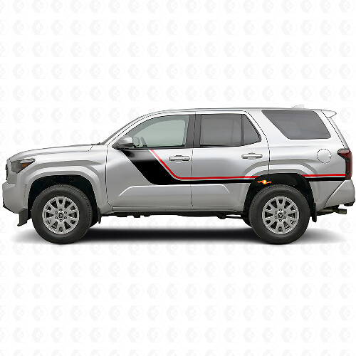 Kit Adesivi in Vinile a Strisce Gemelle Laterali per Toyota 4Runner 2024+