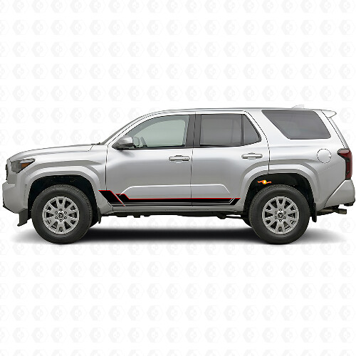 Kit di Adesivi in Vinile per Minigonne con Strisce Gemelle per Toyota 4Runner 2024+ 1