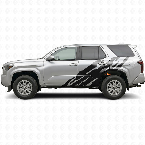 Adesivo laterale in vinile con grafica splash di fango per Toyota 4Runner 2024+ 1
