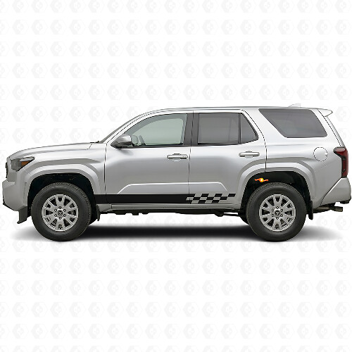 Adesivo in Vinile con Strisce a Scacchiera per Minigonna Toyota 4Runner 2024+ 1