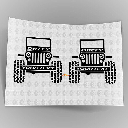 Adesivo in Vinile Sporco per Jeep Wrangler Rubicon Sahara JK CJ TJ YJ