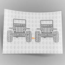 Set di adesivi in vinile personalizzati stile traccia sporca per pneumatici per Jeep Wrangler_2