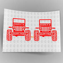 Set di adesivi in vinile personalizzati stile traccia sporca per pneumatici per Jeep Wrangler_3