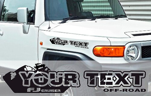 Adesivo in Vinile Laterale Stile Montagne Personalizzato per Toyota FJ Cruiser